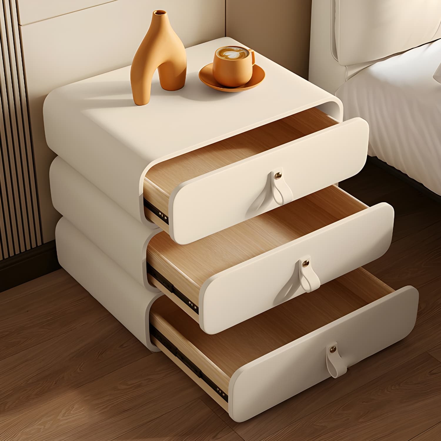 Modern Faux Leather Bachelor's Chest with Drawers in Narrow Size - image 22