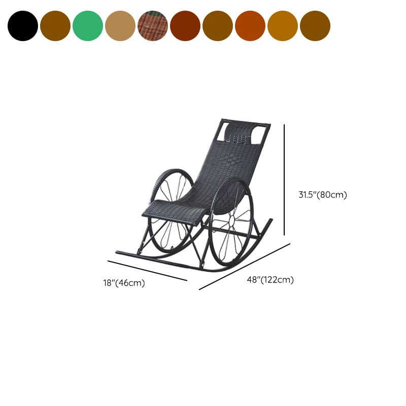 Simplistic Synthetic Rocking Chair, Scratch-tolerant with Track Arm - image 14