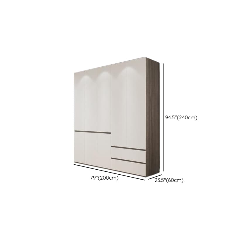 White Modish Wooden Independent Armoire Cabinet with Soft Close Drawer, Soft Close Door, and Interior Shelves - image 23