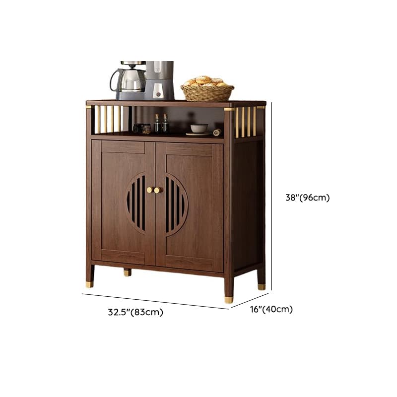 Espresso Standard/Wide/Narrow Timber Sideboard with 4 Doors/3 Doors/2 Doors, Adaptable Shelf and Pantry Hutch, 3 Drawers/6 Drawers/2 Drawers Included/Not Included - image 32