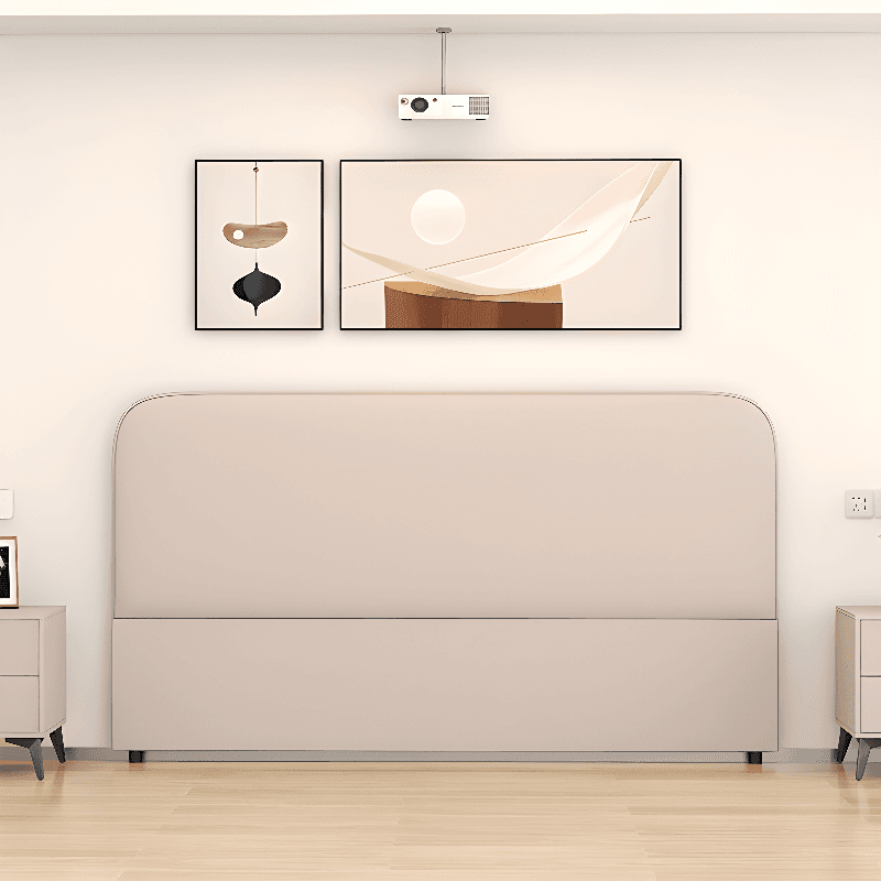 Modish No Distressing Timber Panel Headboard with Arched Shape for King/Queen/Full Bed, Featuring Sponge Fill and Standard Height - image 11