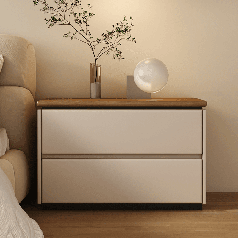 Modish 2 Tiers Drawer Storage Bedside Table with Laminate Countertop - image 6