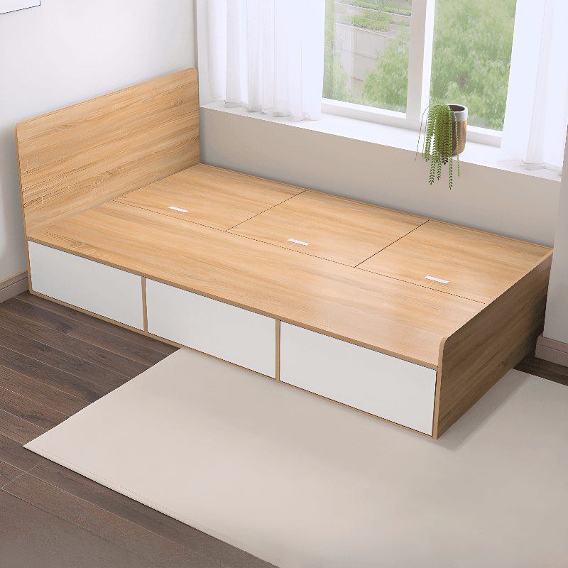Natural Color Solid Color Storage Included for Bedroom