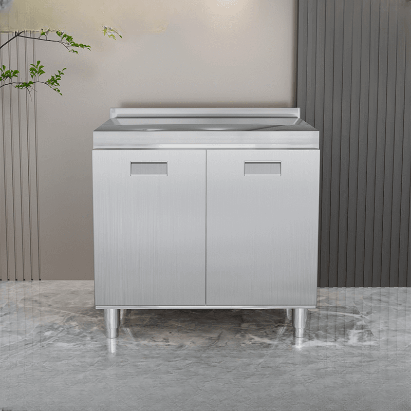 2 Shelves & 4 Doors/3 Doors/2 Doors Silver Metal Standard/Narrow Sideboard with Larder & Hutch - image 3