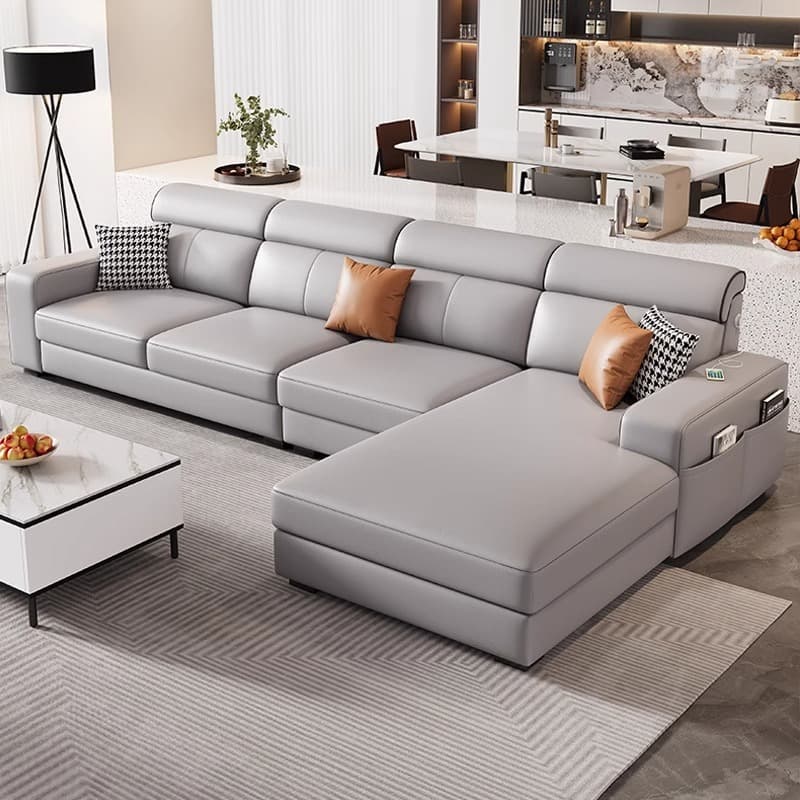 L-Shape/Straight Sofa/Sofa Chaise with USB Port, Left/Horizontal Orientation - image 3