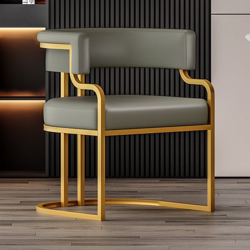 Glam/Casual Alloy Arm Chair with Cushioned Uncovered Back and Armrest - image 6