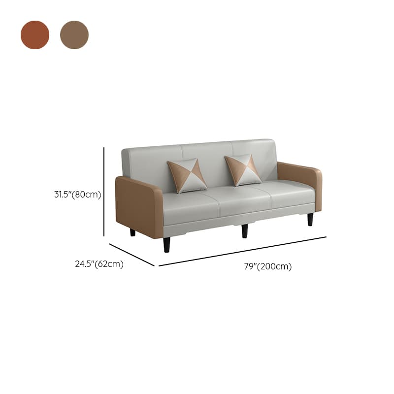 Drawing Room Gray/Light Brown/Off-White Standard Sofa with Armrest - image 15