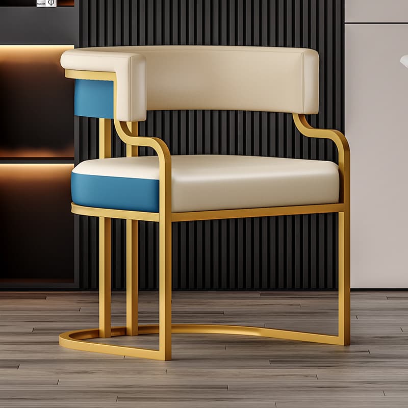 Elegant Framed Arm Chair with Gilded Legs, Secure Foot Pads, and Felt Padding