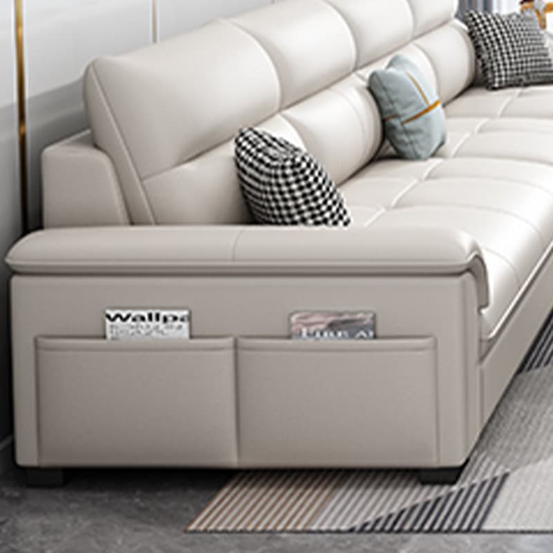 Modern Tech Cloth L-Shape Reversible Corner Sectional with Chaise in Black Pine Wood - image 21