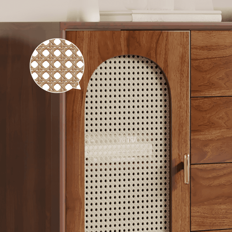 Mid-Century Modern Standalone Accent Cabinet for Parlor with Hydrophobic Feature
