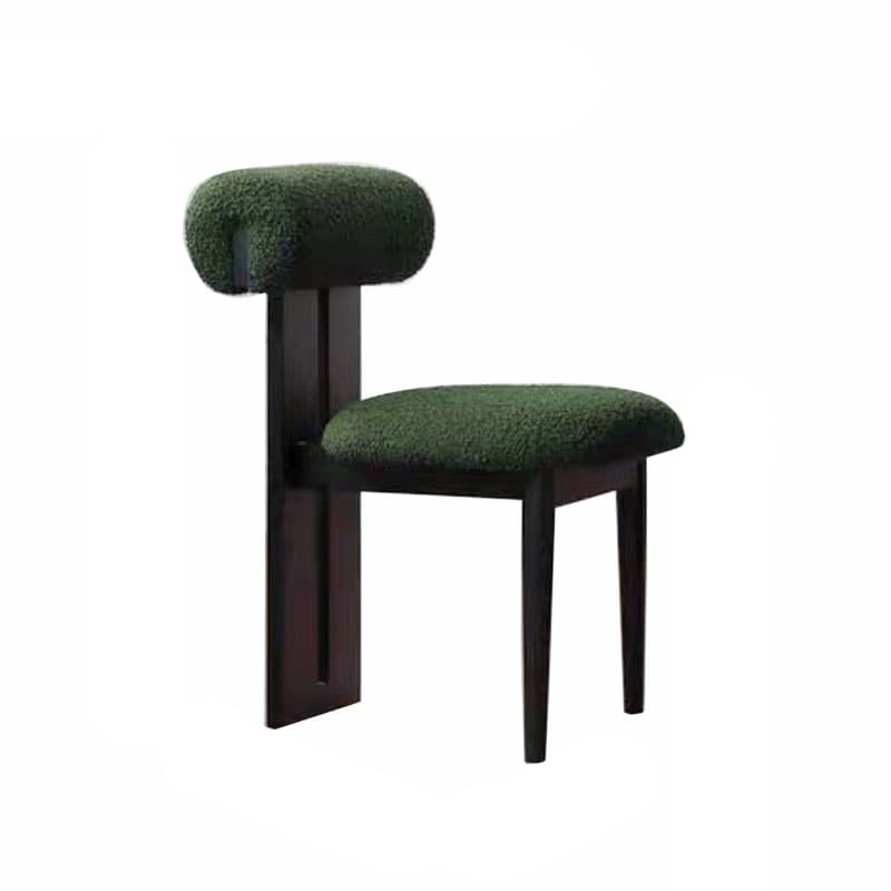 Modern Upholstered Armless Kitchen & Dining Chair, Open Back, Wood Ash, 1 Piece - image 3