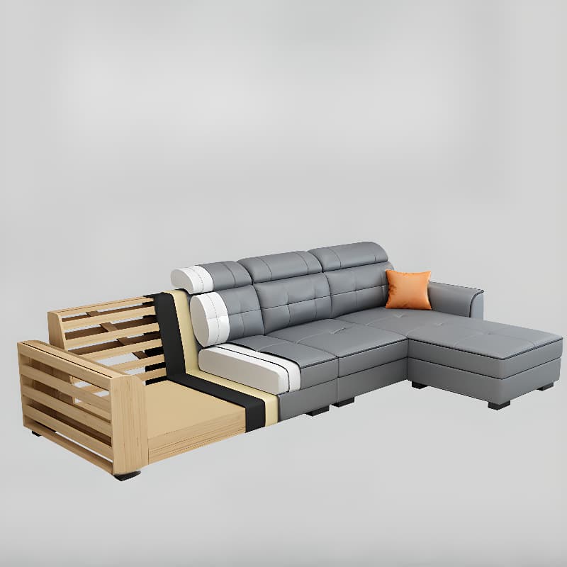 L-Shape Parlor Corner Sectional with Left Hand Facing Orientation, Decorative-stitched Tufting and Concealed Support - image 20