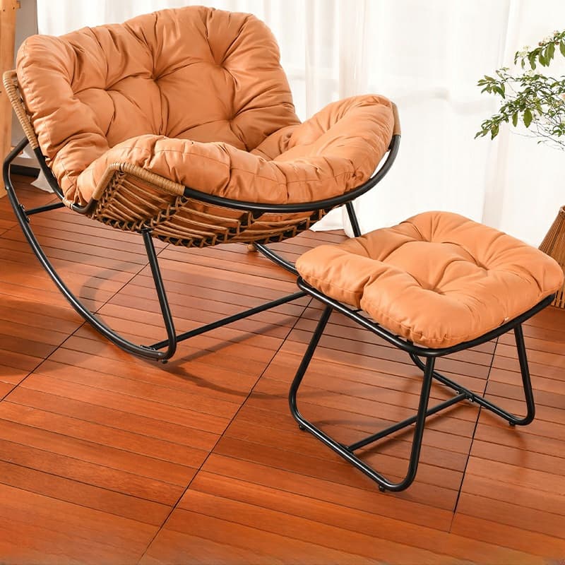 Ergonomic and Stationary Cotton Nursery Recliner with Back - image 11