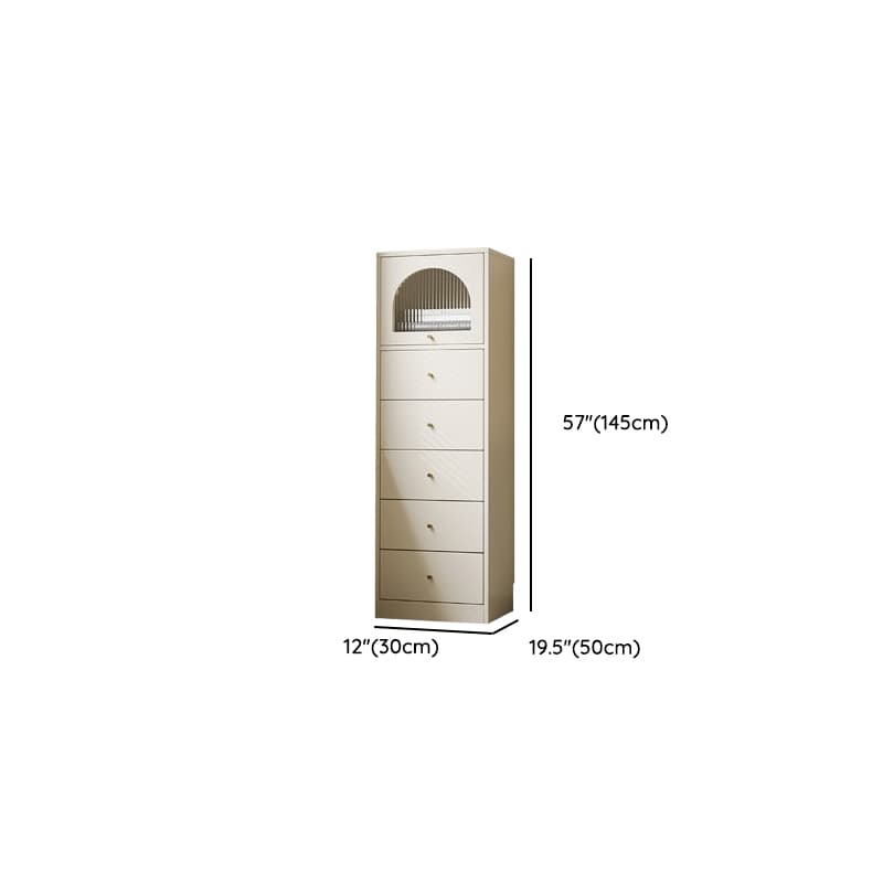 Chalk Trendy Composite Wood Semainier with Shelves, Hutch, and 6/5/4 Drawers in Vertical Orientation - image 28