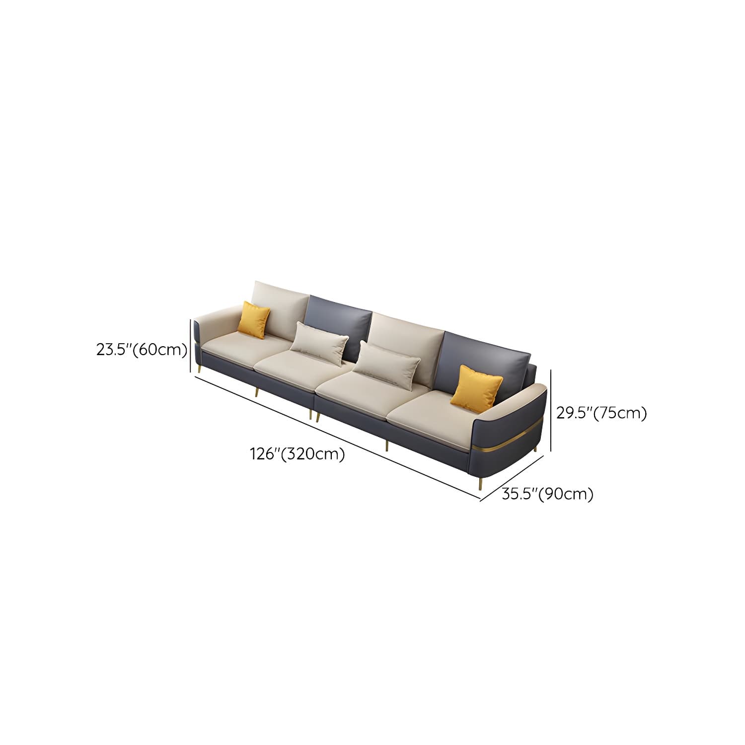 Glam Beige Tech Cloth Sectional Sofa with Pine Frame in Stationary Design - image 20
