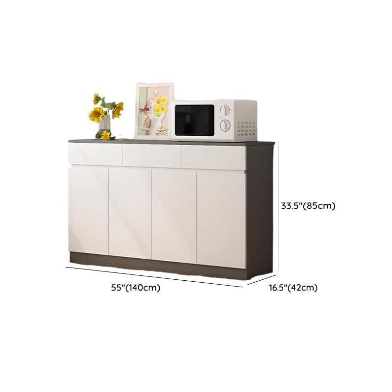 Simple Sideboard with Multiple Drawers, Closet Cabinet, Standard and Narrow Sizes, 1 or 2 Shelves, Wood Countertop, 2 to 5 Doors - image 25