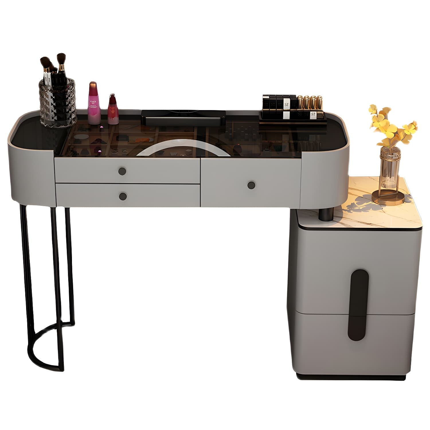 Contemporary Make-up Vanity with 4/5 Drawers,15.75 inch Wide - image 18