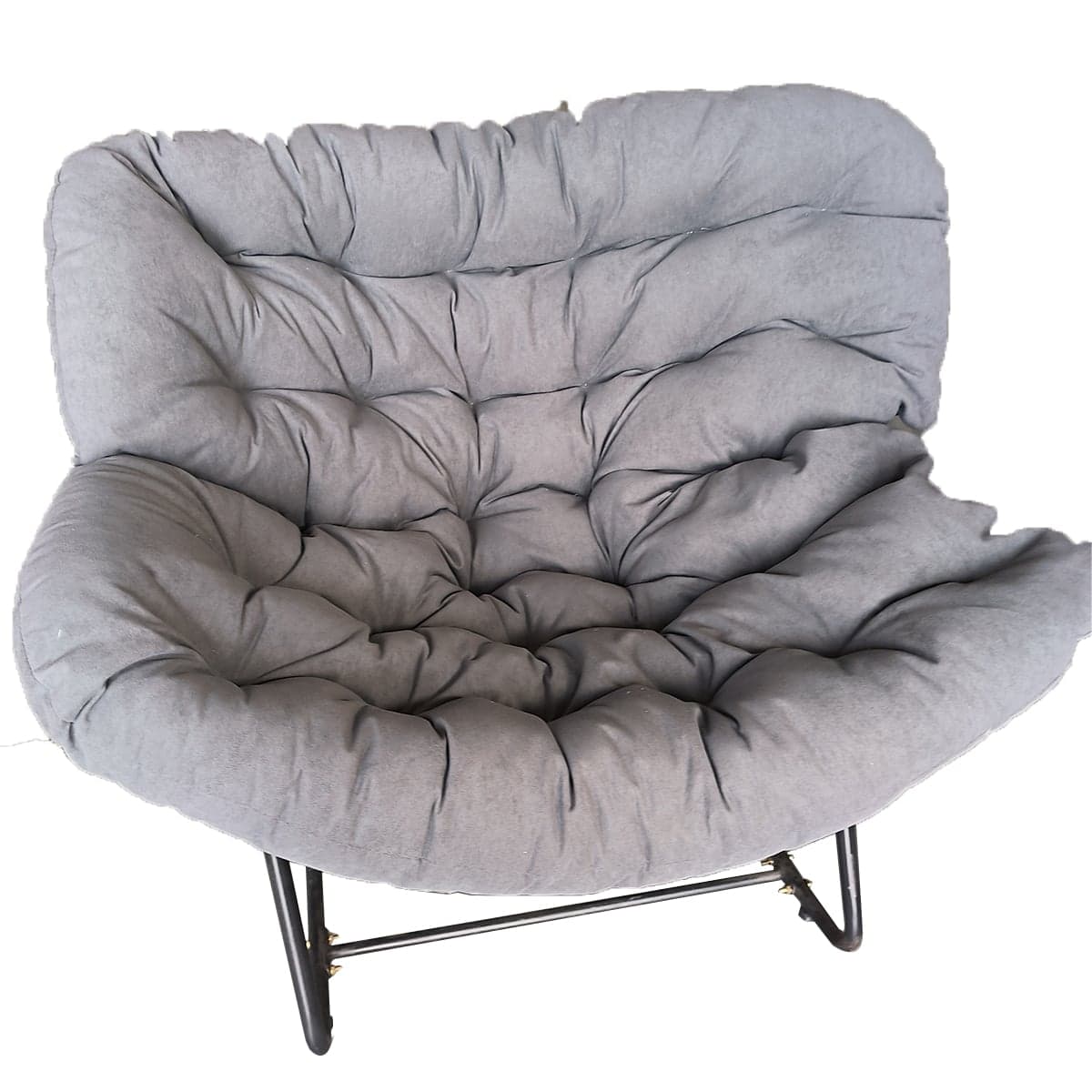 Midnight Black/Chalk/Cocoa Ergonomic Rocking Chair Couch with Rear Back, Stationary - image 5
