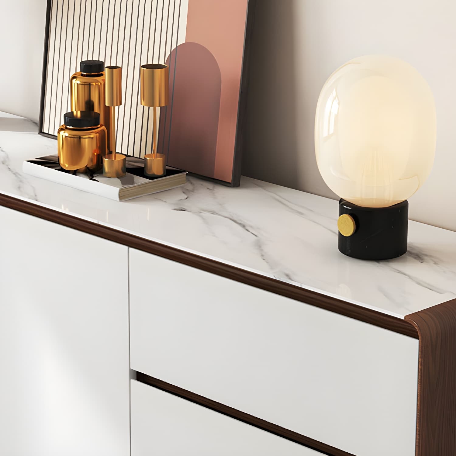 Modern and Contemporary Credenza Wood Dining Buffet with Cabinets and Drawers - image 17