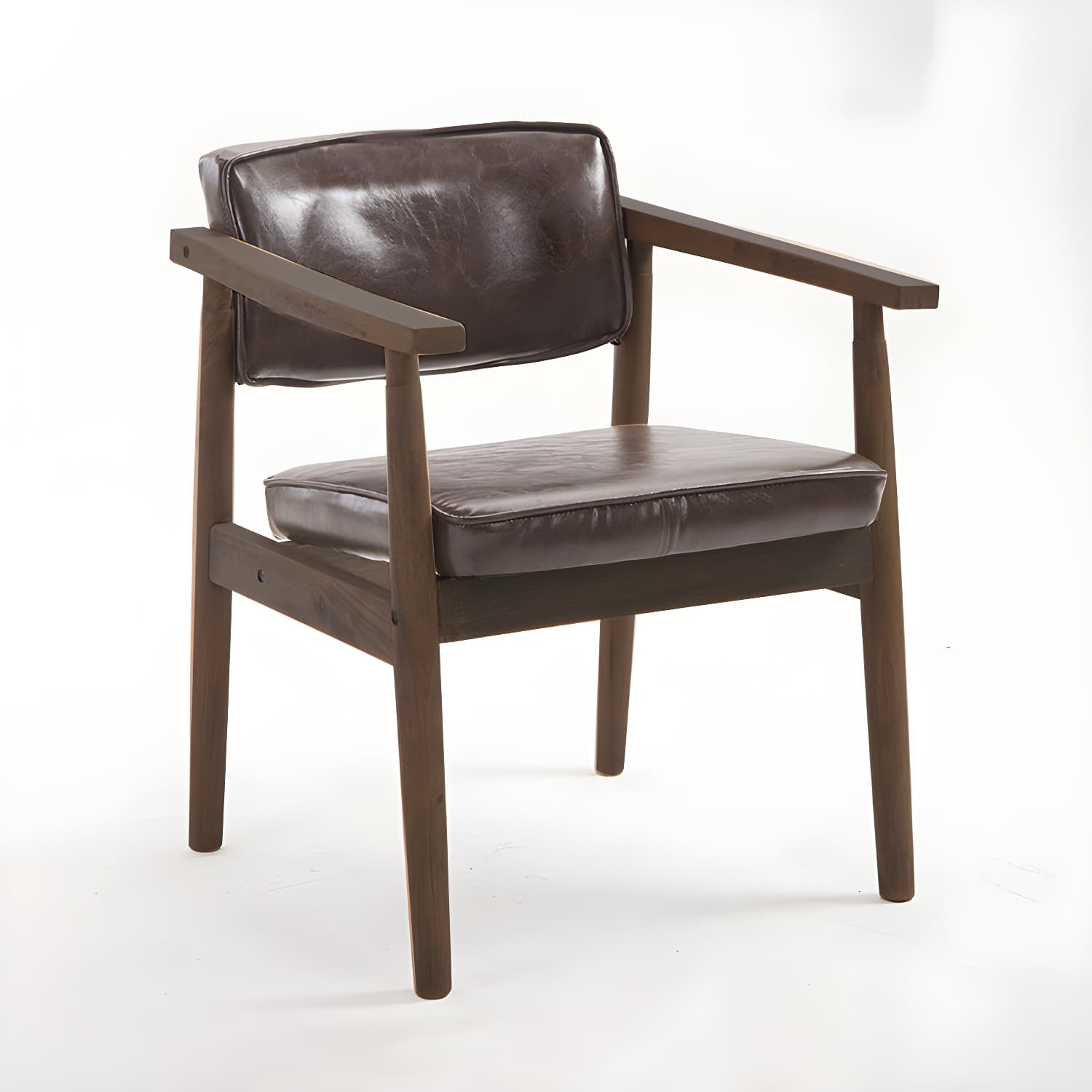 Modern Wood Dining Arm Chair Open Back Single Dining Side Chair for Home Use - image 6