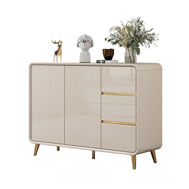 Elegant Wood Buffet with 3 Drawers and Cabinets for Kitchen Storage - image 5