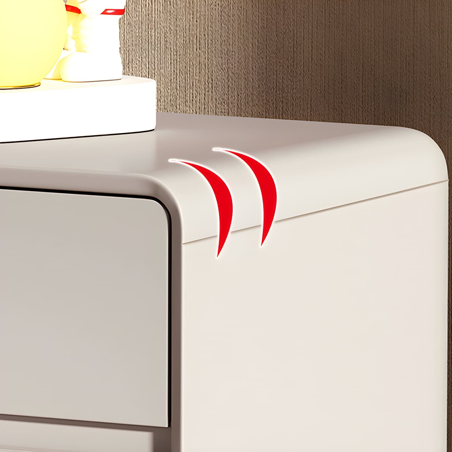 Modern Pine Wood Bedside Cabinet with 3 Drawers in Standard Height - image 10