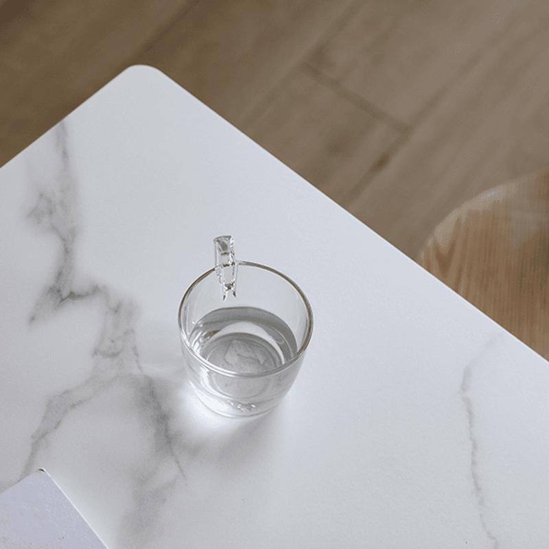 Circular-shaped/Square Standard Height Dining Table for 2 People with Fixed Table Top in a Minimalist Style - image 11