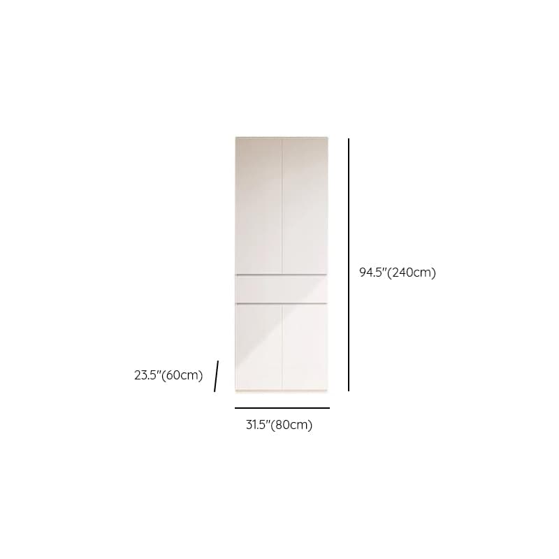Chalk Minimalist Wood Cabinet Armoire with Soft Close Drawer and Door, Interior Shelves, and Clothing Rod - image 20