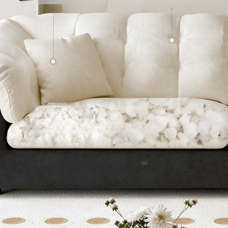 Modish Solid Color Stain Resistant Standard Sofa/Loveseat in Black/Light Green/Beige for 3-seater/2/5 Person with 2 Pillows - image 9