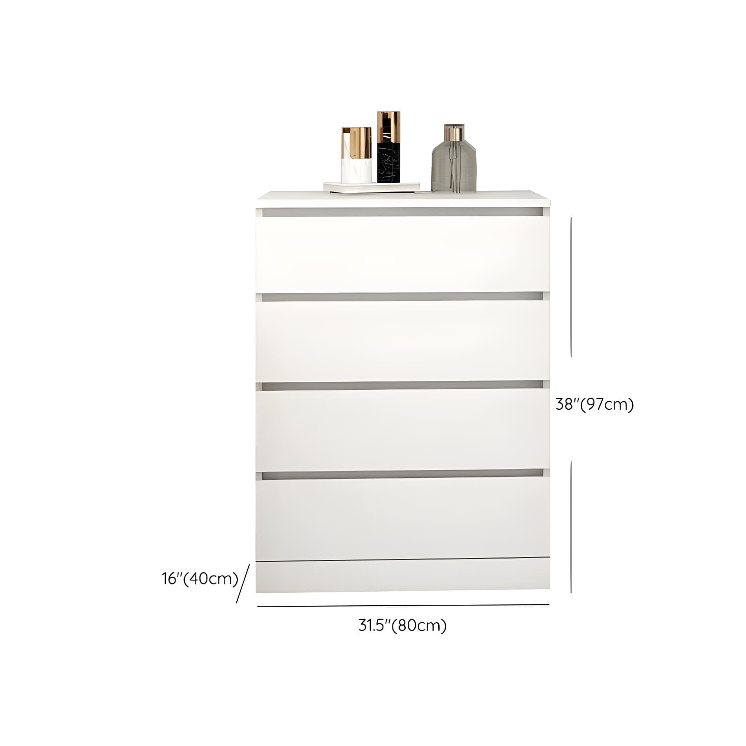 Contemporary Narrow Wood Dresser with Drawers for Living Room - image 17