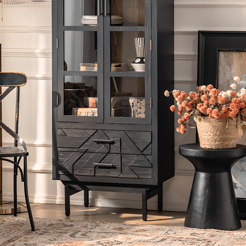 Modern Simple Style Rectangle Standalone Accent Chest with Lumber Drawer in Ink - image 8