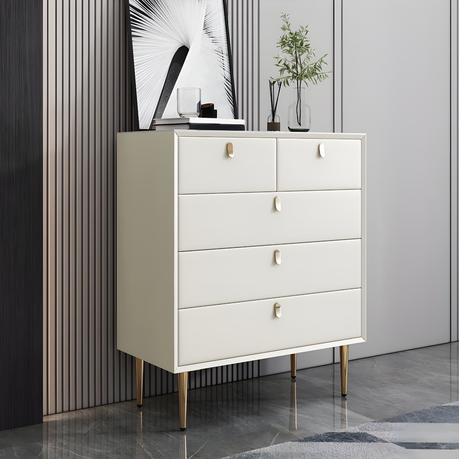 15.6-inch W Storage Chest Classic Glam Dresser with 5/6/7/9 Drawers - image 5