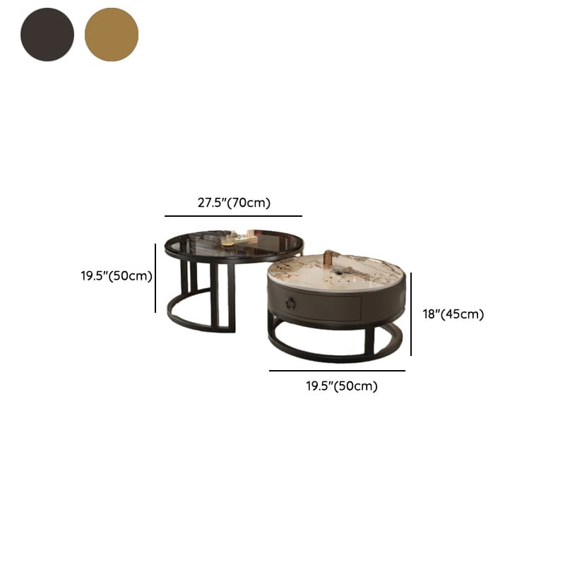Board Game Coffee Table with Nested Set and Frame Base Featuring Wood Ball Top - image 10