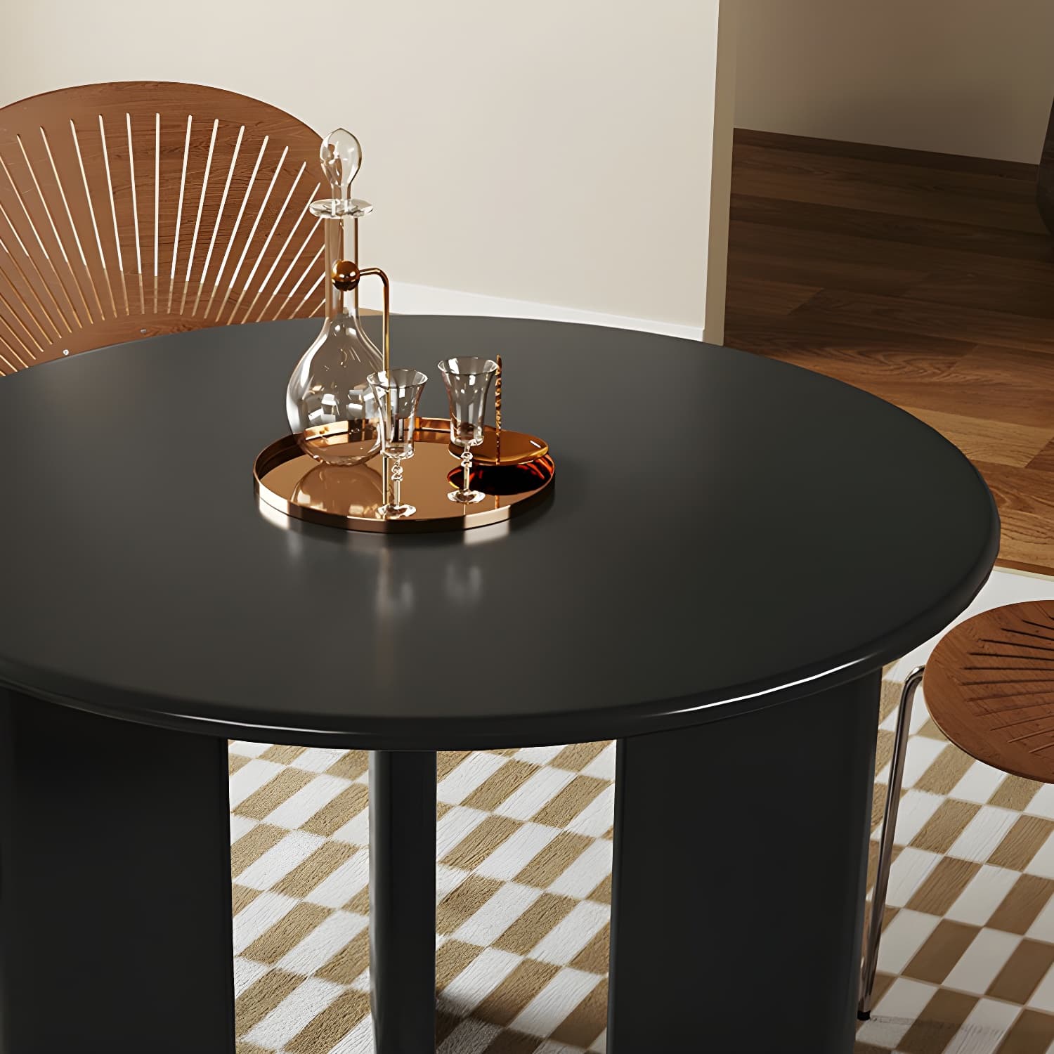 Scandinavian Round Wood Dining Table - Standard Height - Storage Not Included - image 9