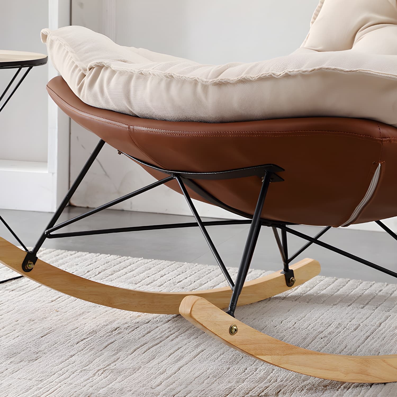 Leisure Light Luxury Rocking Chair Lounge Small Family Lazy Sofa Chair for Apartment - image 14