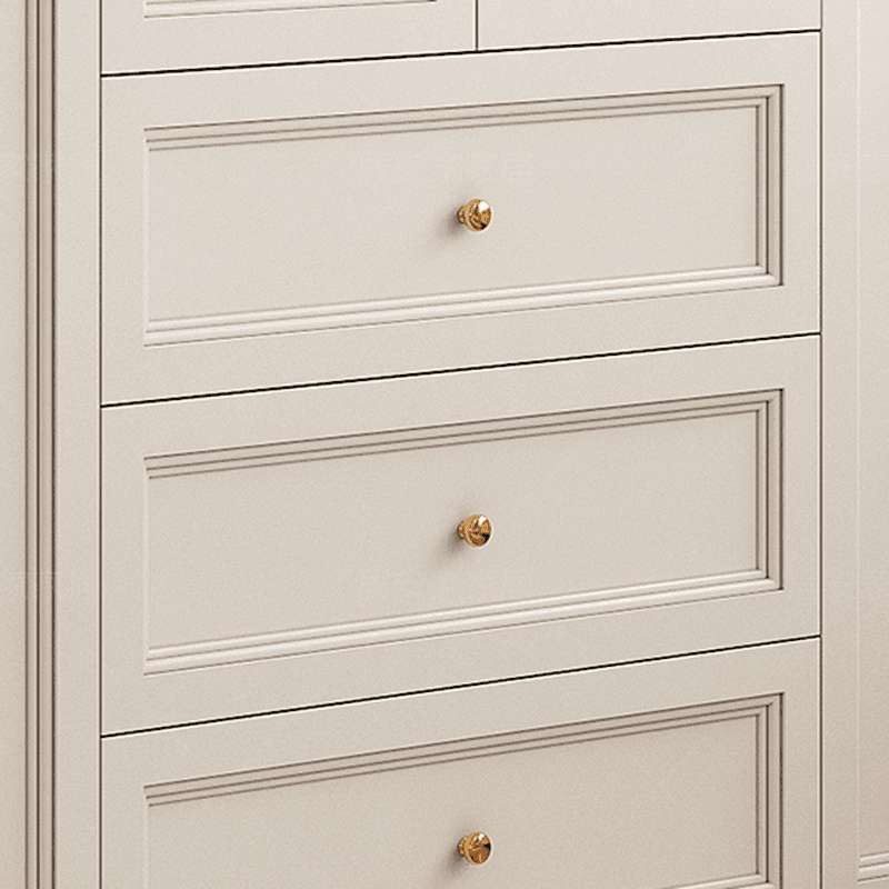 White Minimalist Laminate Wardrobe Closet with 3-Drawer, Soft Close Door, Interior Shelves, and Clothing Rod - image 4