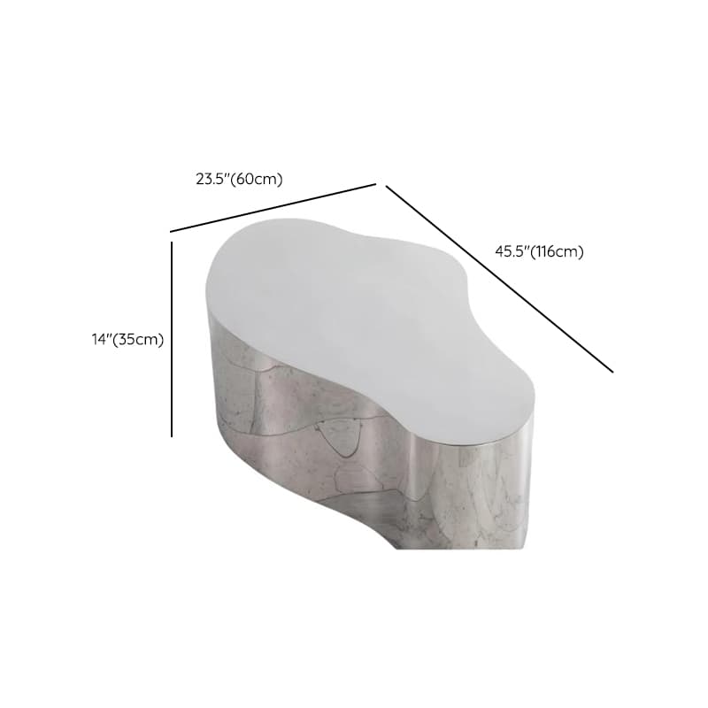 Silver/Polished Brass Alloy Irregular/Rounded Accent Table - image 9