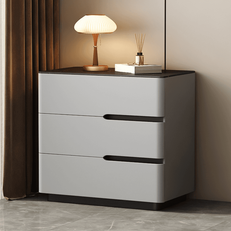 Organic Modern Nightstand With Drawer Organization Featuring Stone Countertop - image 7