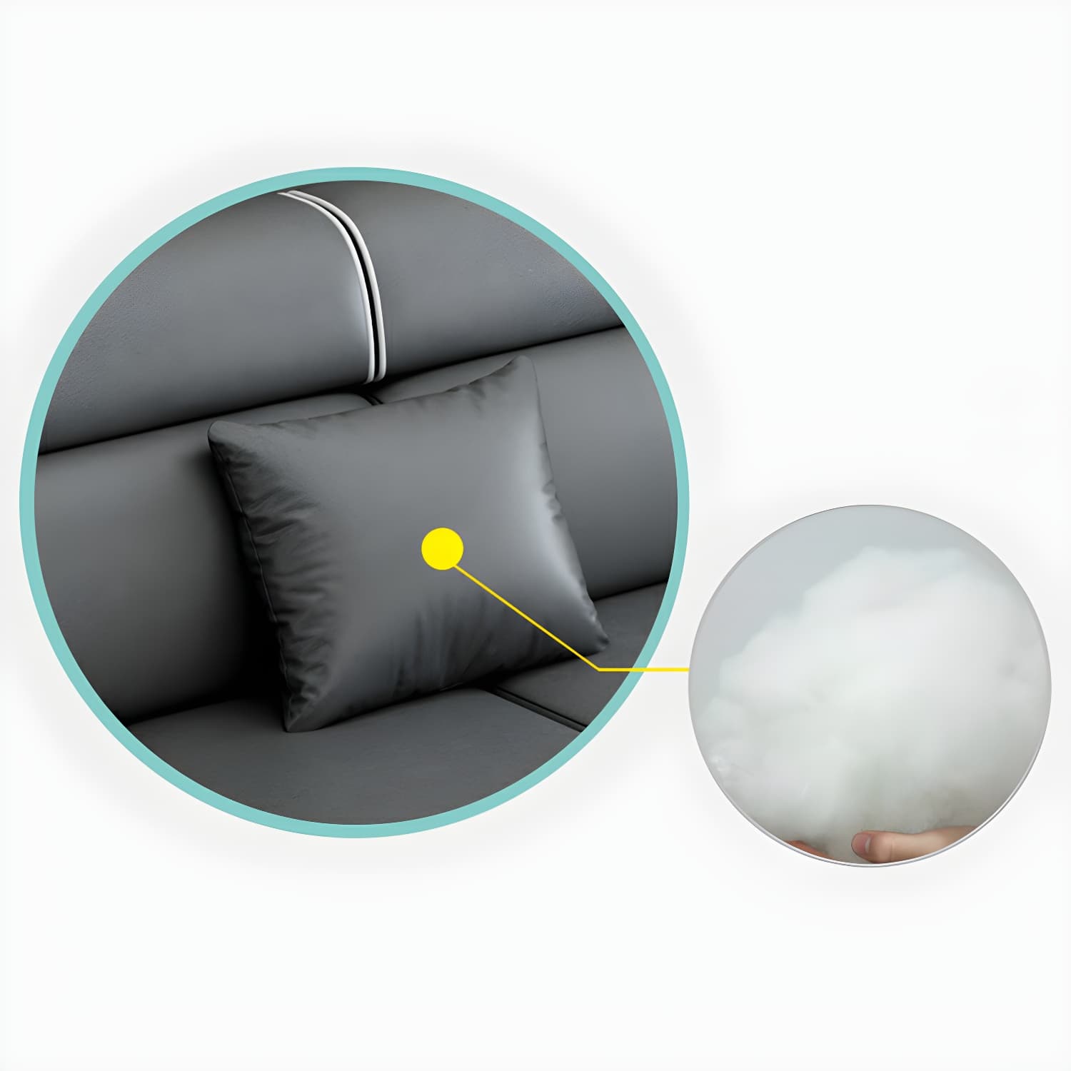 Modern L-Shape Wood Frame Sponge Cushion Back Sectional Sofa Chaise (10 Feet) - image 12
