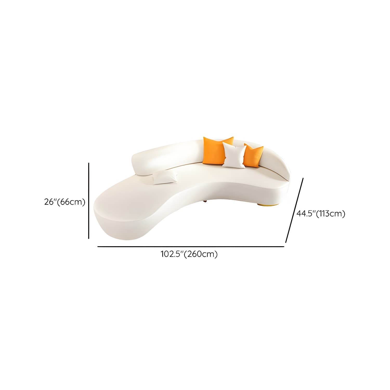 Modern Beige Sectional Sofa with Cushion Back and Wood Frame - image 10