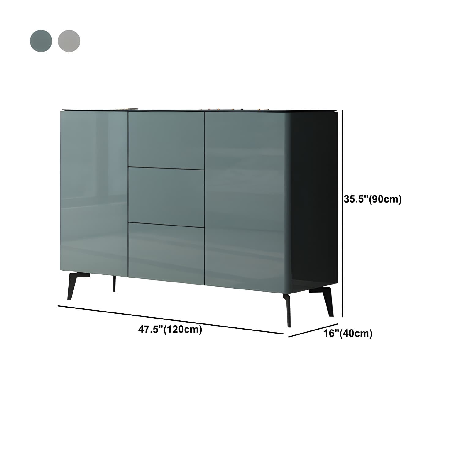 Contemporary Accent Cabinet Square Side Cabinet With Glass Top - image 16