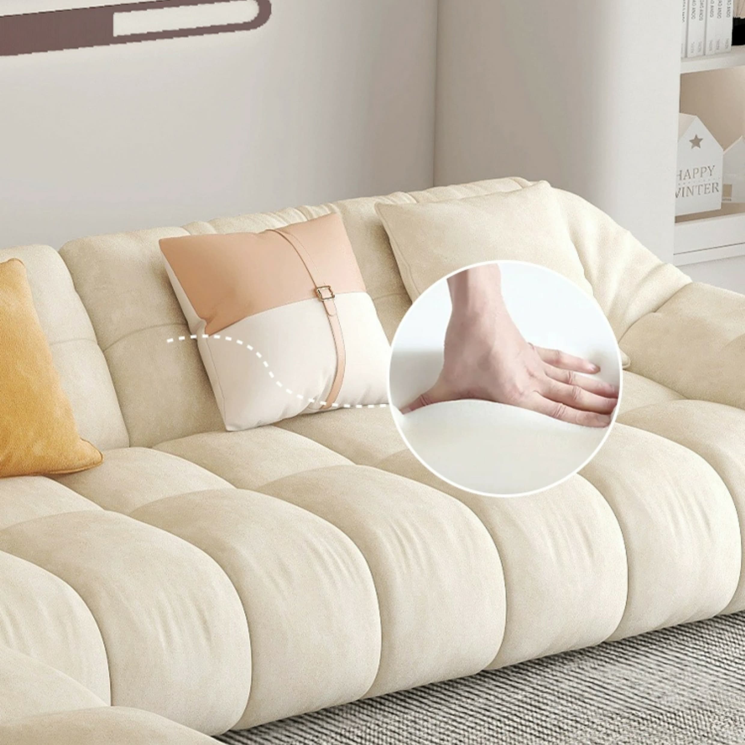 Comfortable Polyester Blend Showcase Sectional Sofa for Contemporary Home Decor - image 9