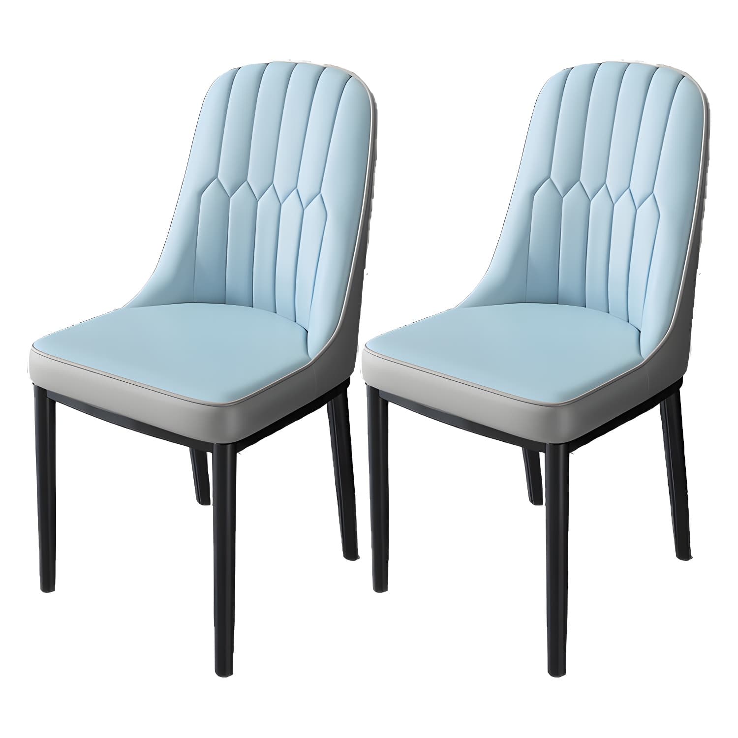 Nordic Style Kitchen Metal Dining Chair Dining Parsons Armless Side Chairs - image 4