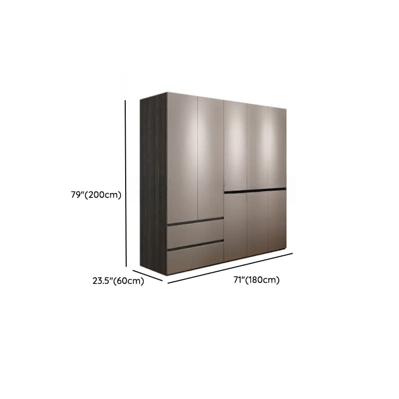 Sand Minimalist Laminate Cabinet Armoire with Soft Close Drawer, Soft Close Door, Interior Shelves, and Clothing Rod - image 11
