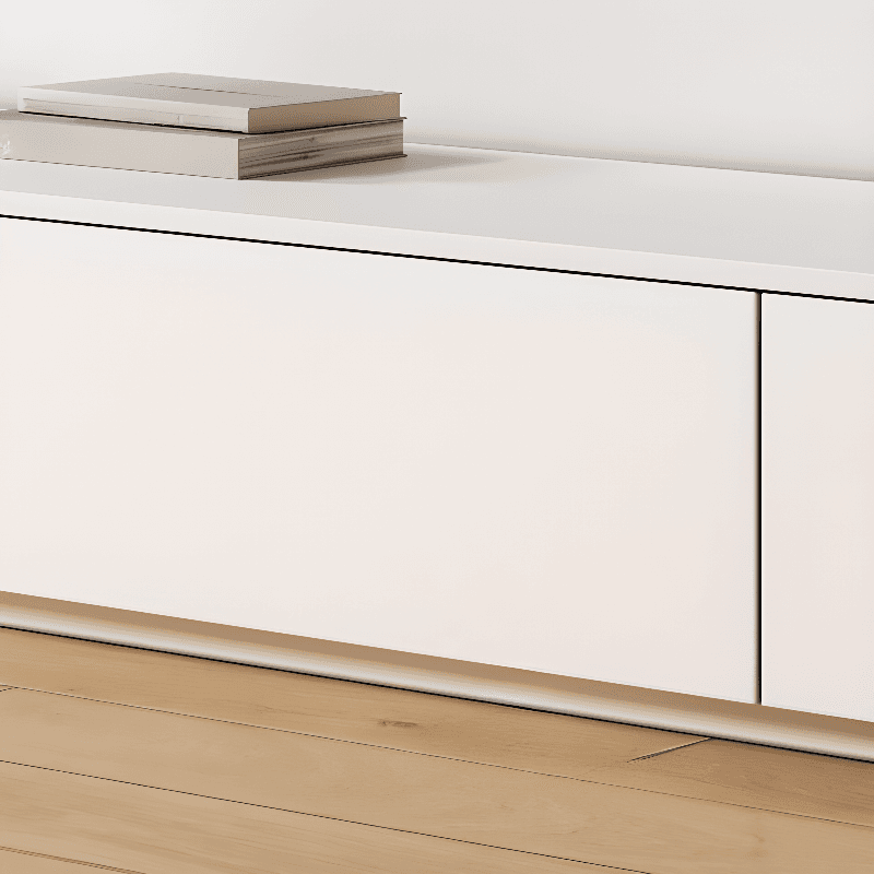 Ivory Rectangular Wall-supported TV Stand with 6 Drawers/5 Drawers - image 9
