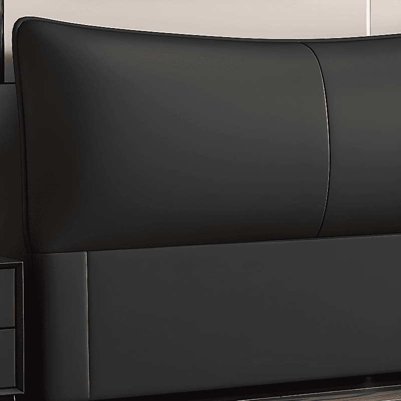Modish Style Timber Panel Headboard with No Distressing, Rectangle Shape for King/Queen/Full Bed, Featuring Sponge Upholstery Fill and Standard Height - image 11