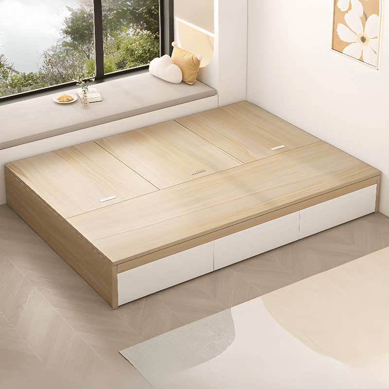 Solid Color Storage Included with 3 Storage Boxes for Bedroom