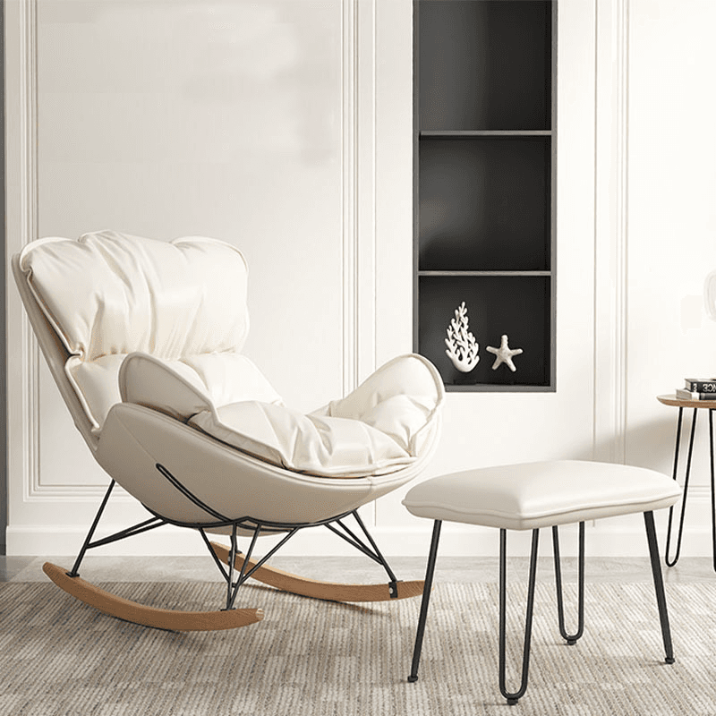 Modish Alloy Rocking Accent Chair, Upholstered - image 9