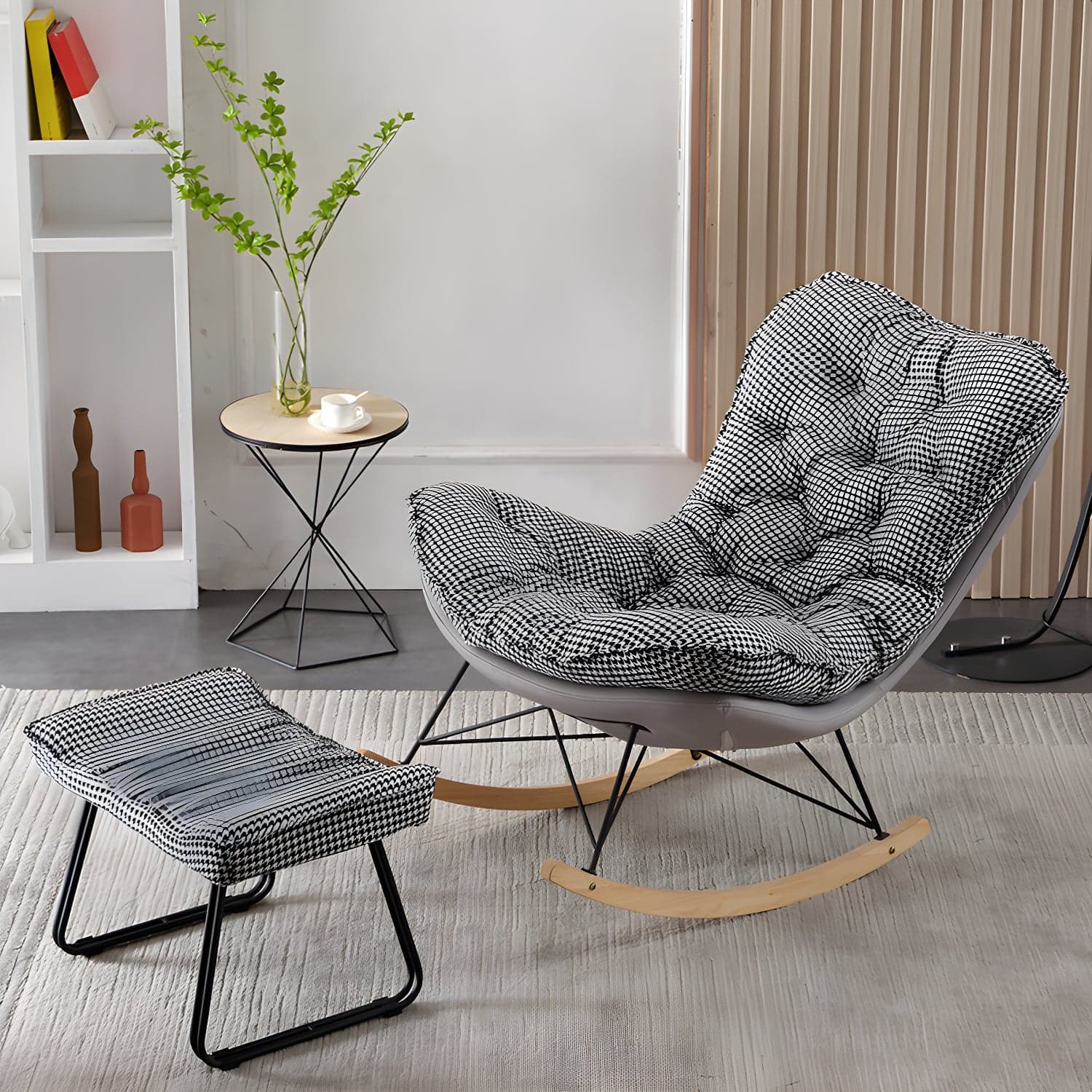 Leisure Light Luxury Rocking Chair Lounge Small Family Lazy Sofa Chair for Apartment - image 4
