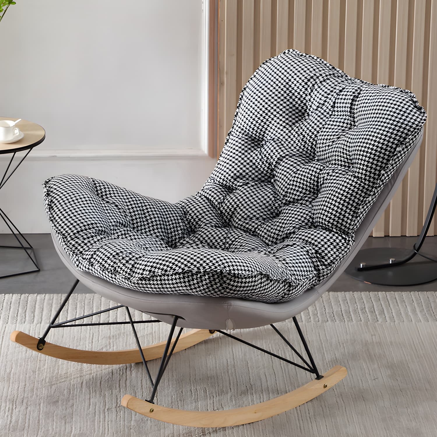 Leisure Light Luxury Rocking Chair Lounge Small Family Lazy Sofa Chair for Apartment - image 17